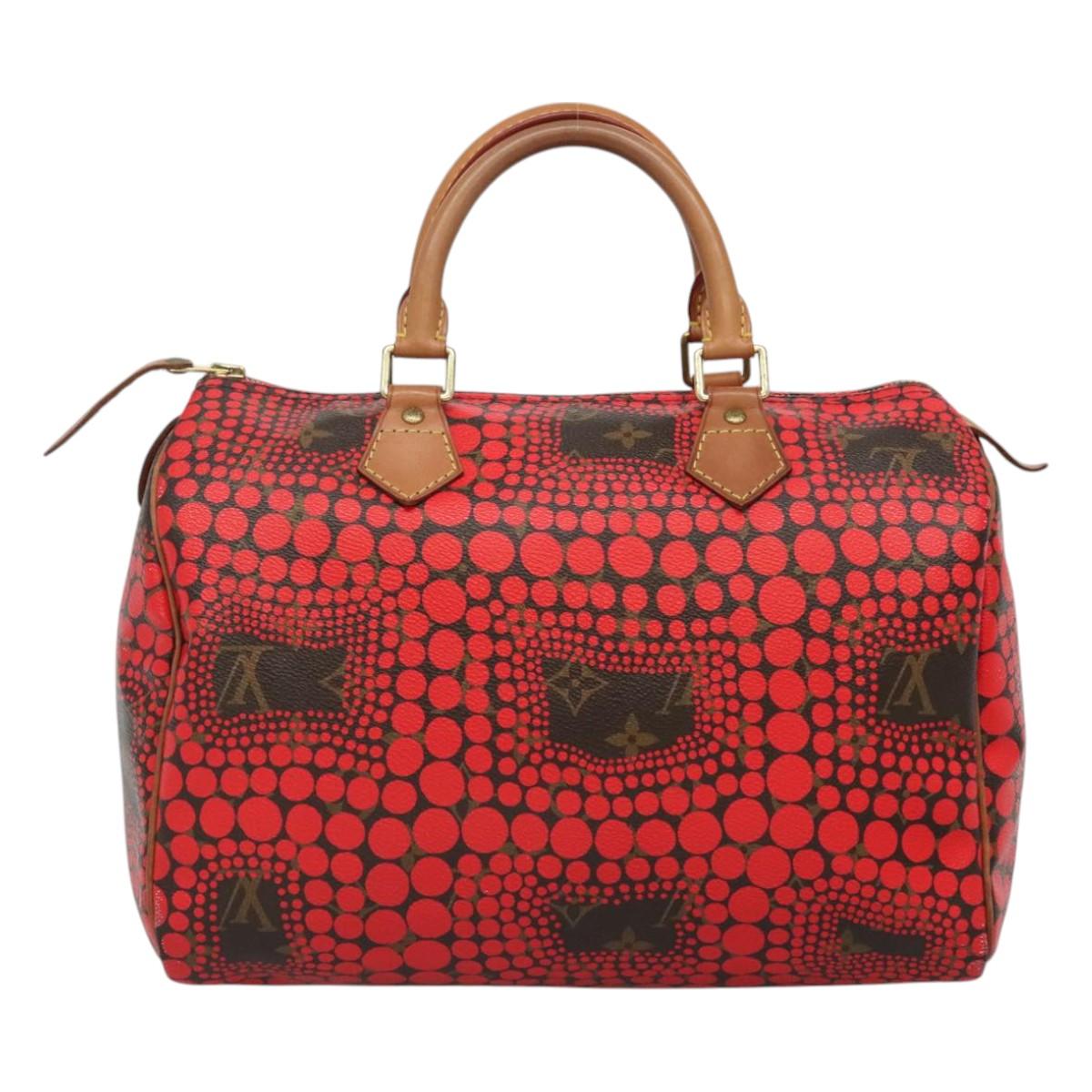 Louis Vuitton Speedy 30 Red Canvas Handbag (Pre-Owned)