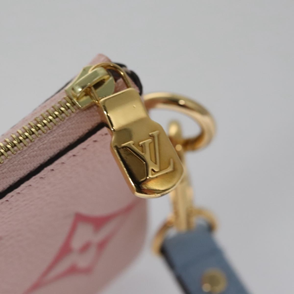 Louis Vuitton Trio Pouch Blue Leather Clutch Bag (Pre-Owned)
