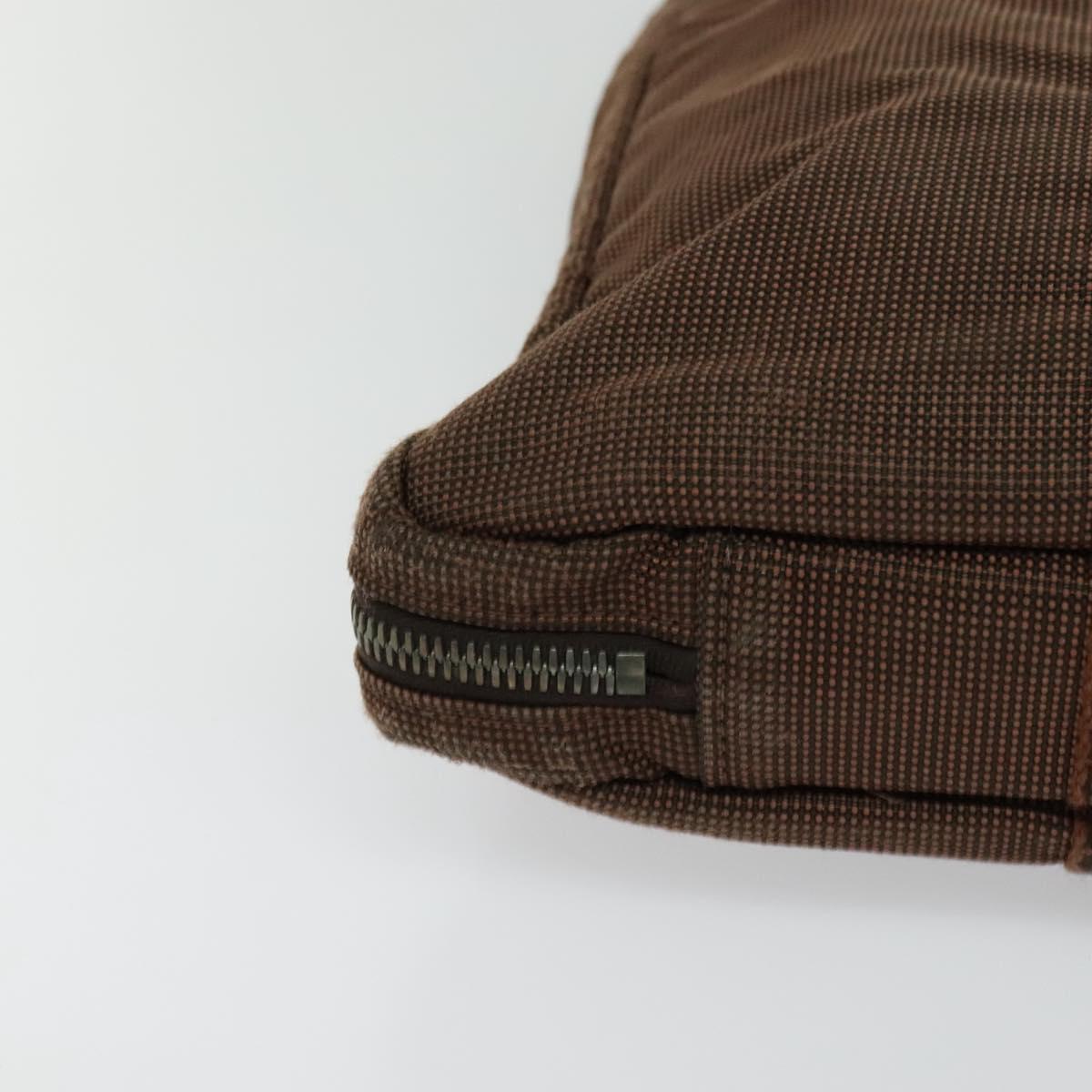 Hermès Herline Brown Canvas Handbag (Pre-Owned)