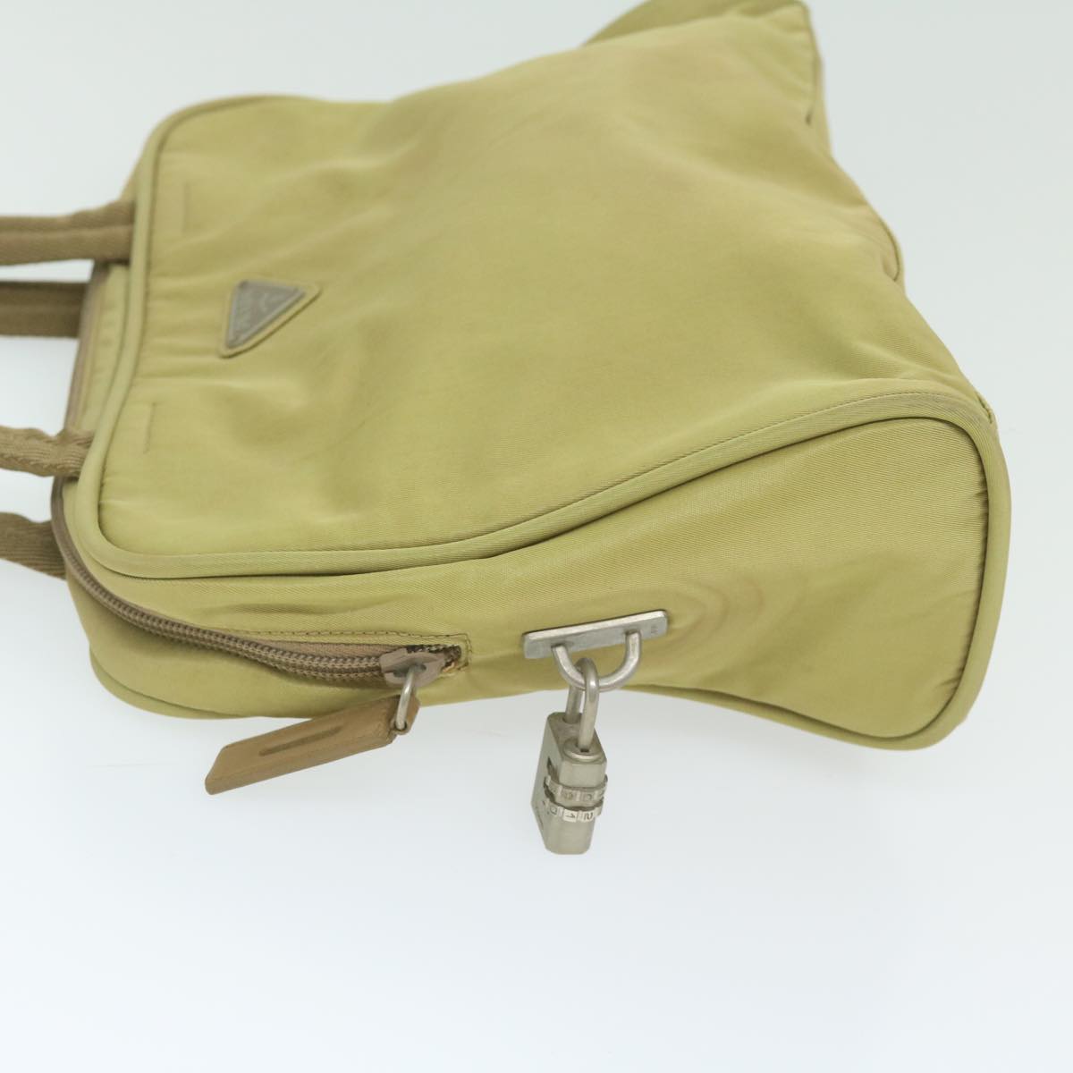 Prada Beige Synthetic Handbag (Pre-Owned)