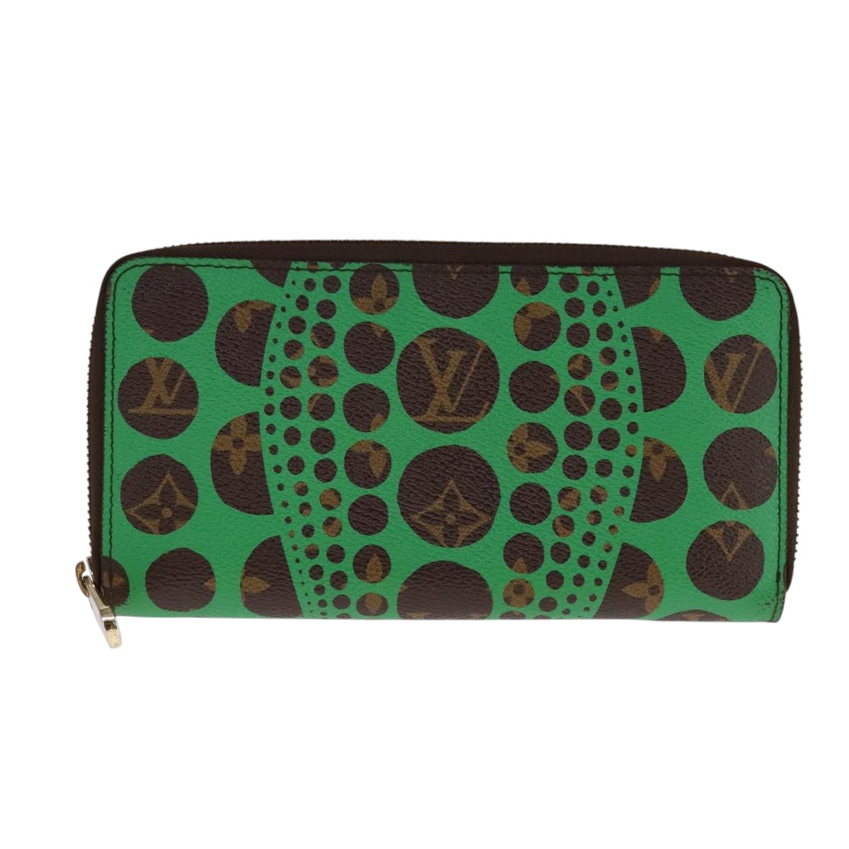 Louis Vuitton Zippy Wallet Green Canvas Wallet (Pre-Owned)