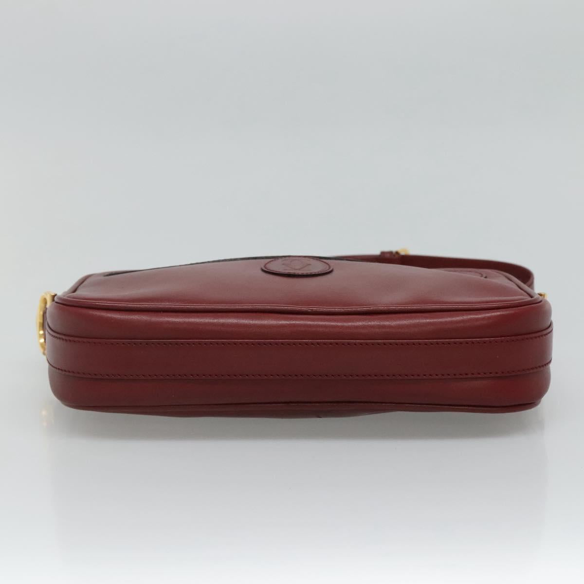 Cartier Must De Cartier Burgundy Leather Shoulder Bag (Pre-Owned)