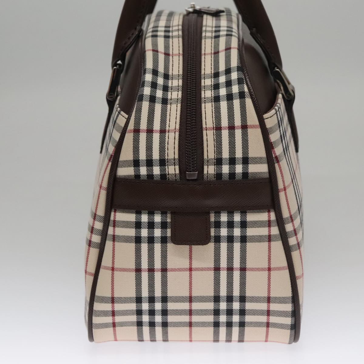 Burberry Nova Check Beige Canvas Handbag (Pre-Owned)