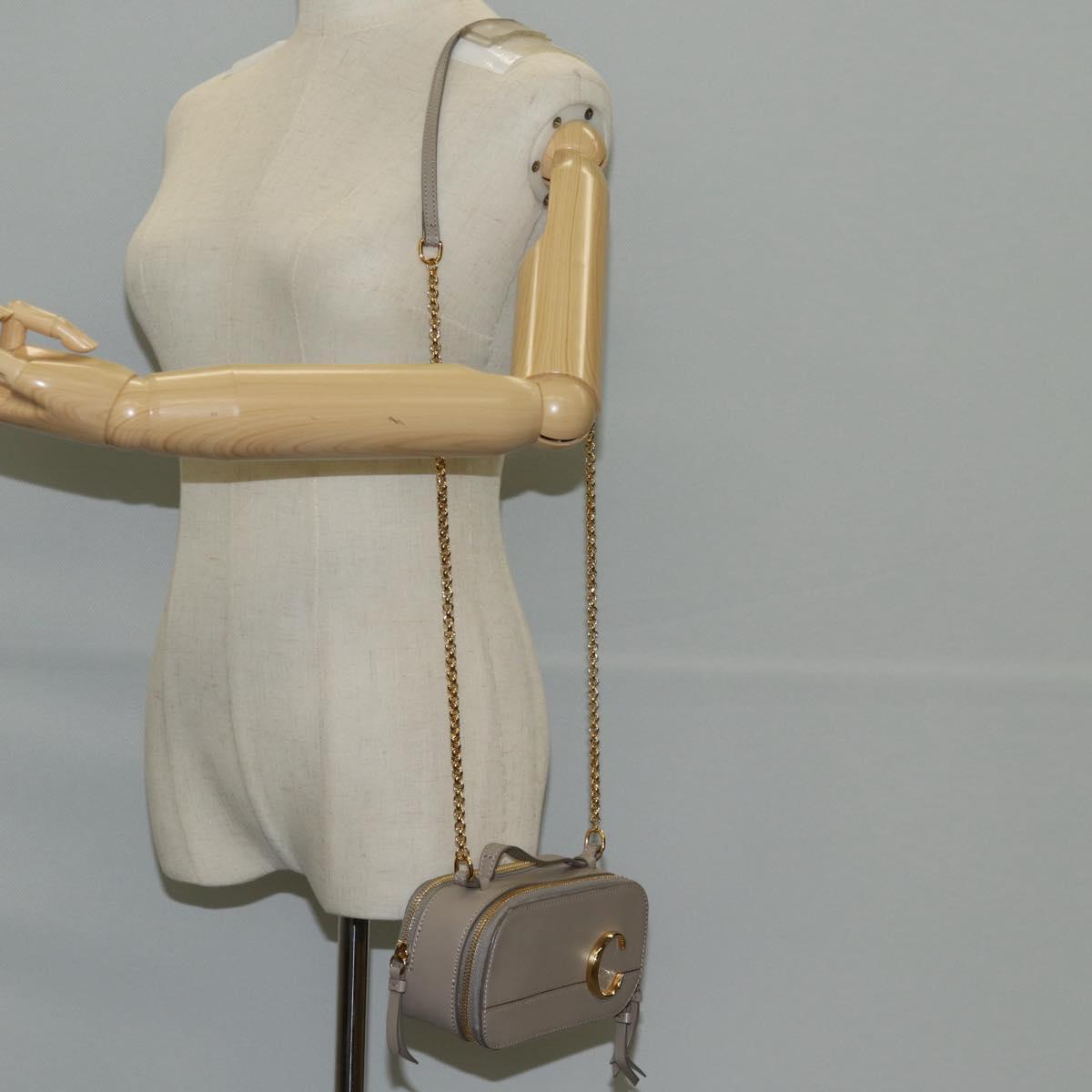 Chloé C Beige Leather Shoulder Bag (Pre-Owned)