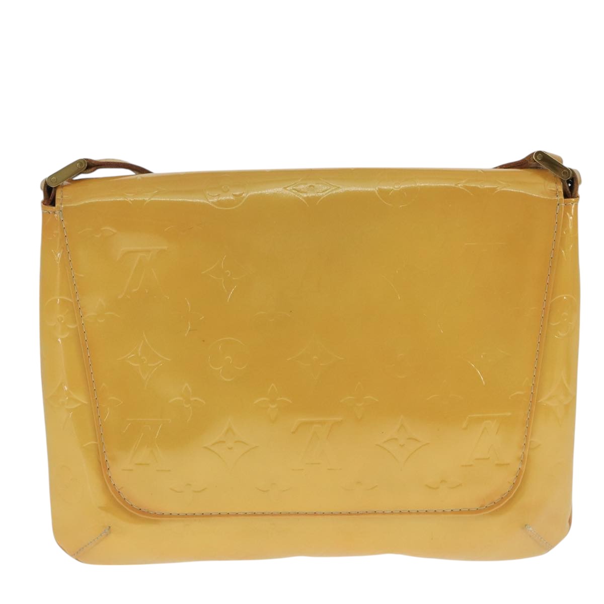 Louis Vuitton Thompson Street Beige Patent Leather Shoulder Bag (Pre-Owned)