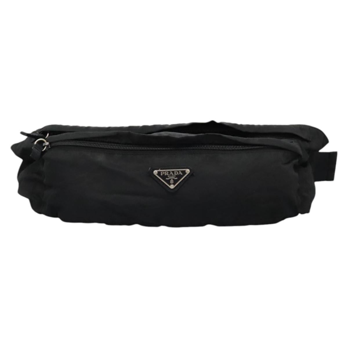 Prada Tessuto Black Synthetic Clutch Bag (Pre-Owned)
