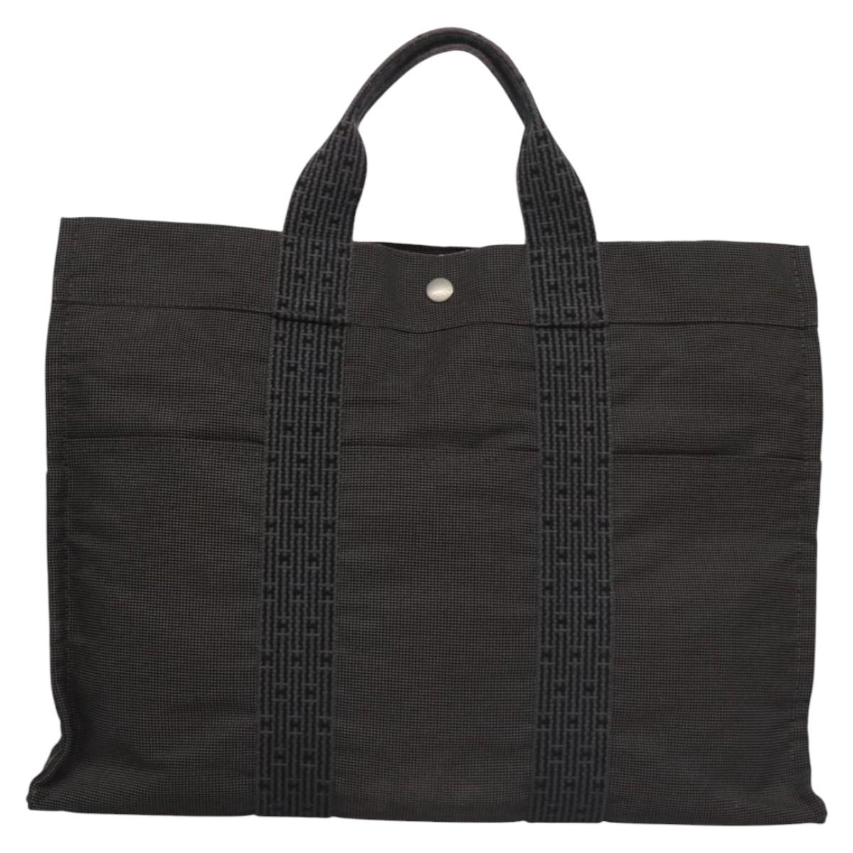 Hermès Herline Grey Canvas Tote Bag (Pre-Owned)