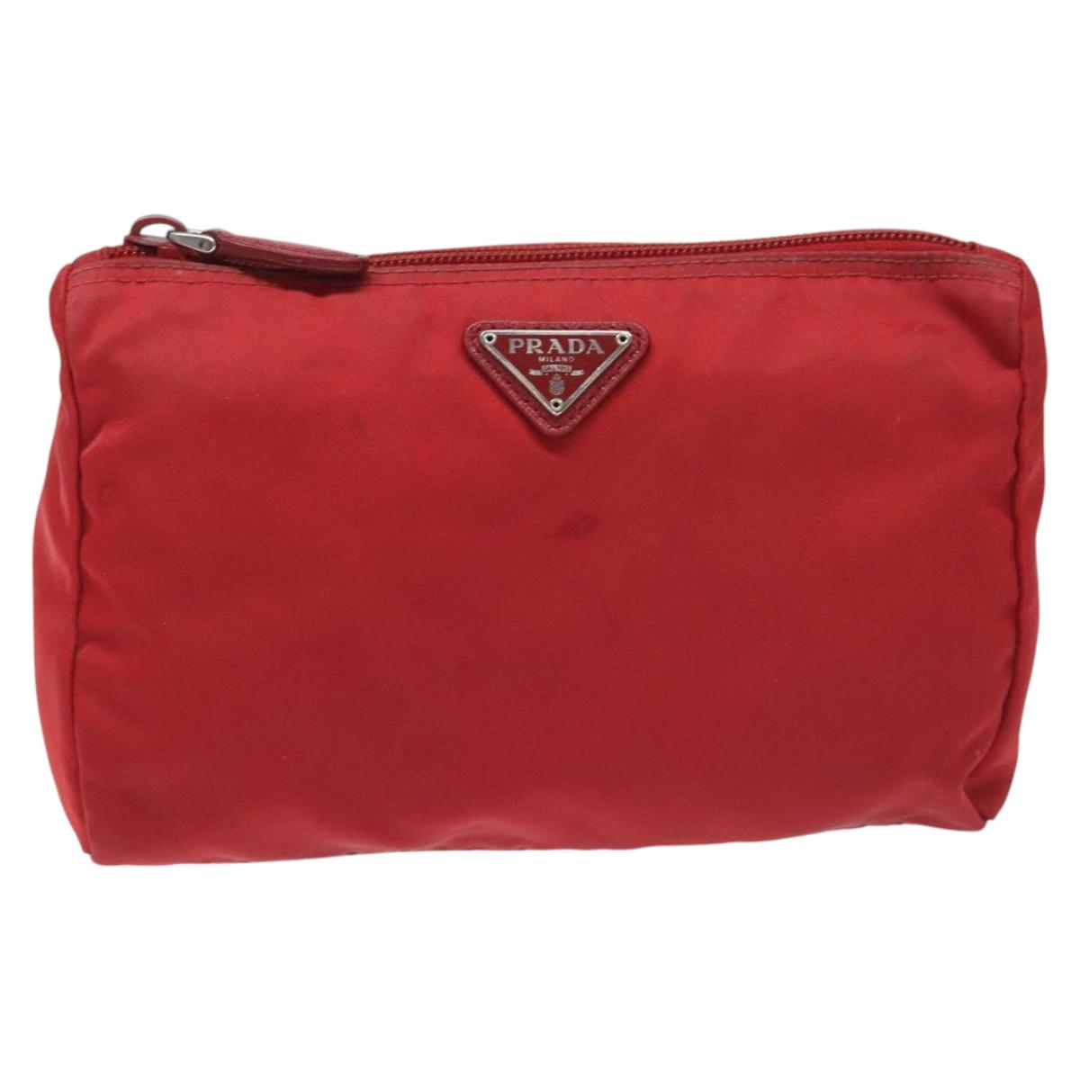 Prada Red Synthetic Clutch Bag (Pre-Owned)