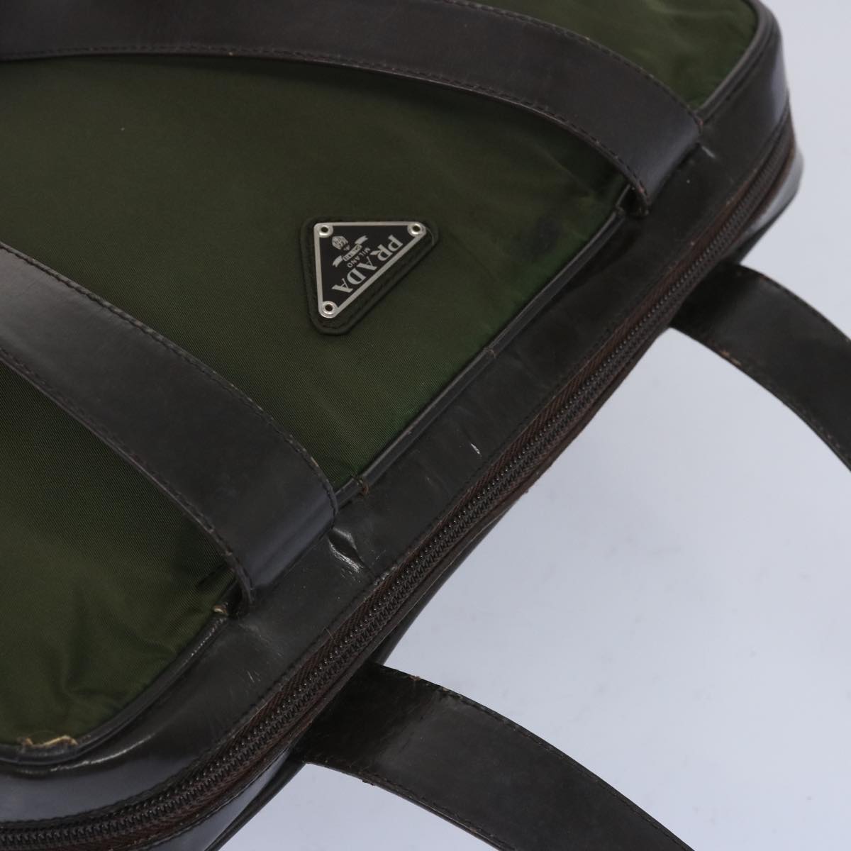 Prada Green Synthetic Tote Bag (Pre-Owned)
