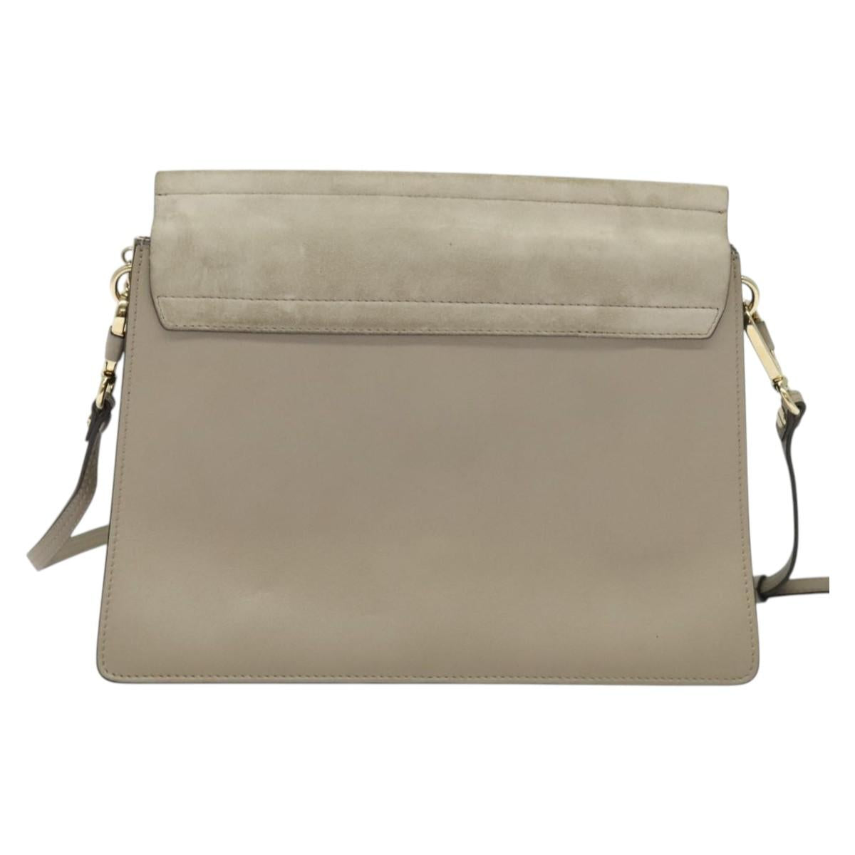 Chloé Faye Gray Suede Shoulder Bag (Pre-Owned)
