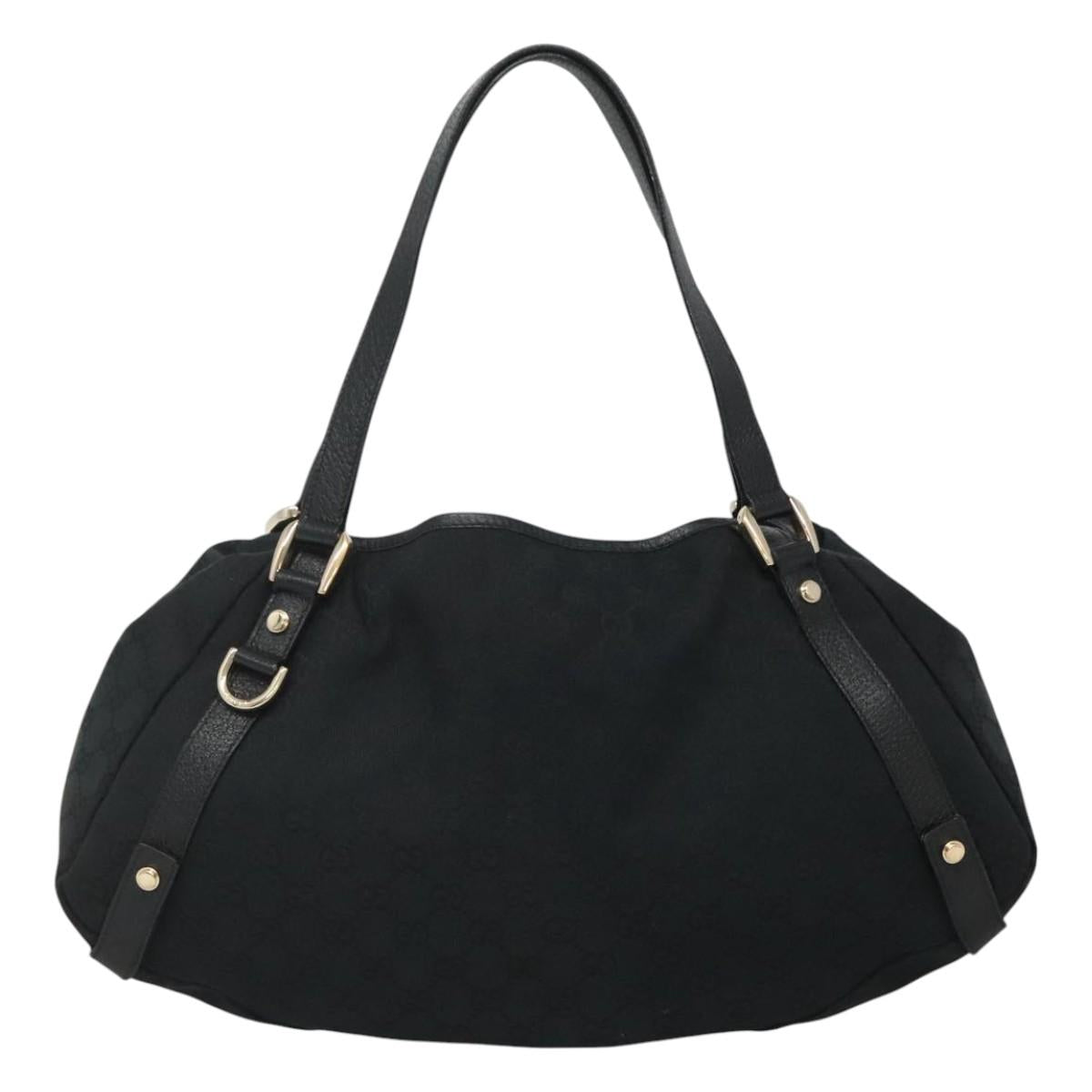 Gucci Abbey Black Canvas Tote Bag (Pre-Owned)