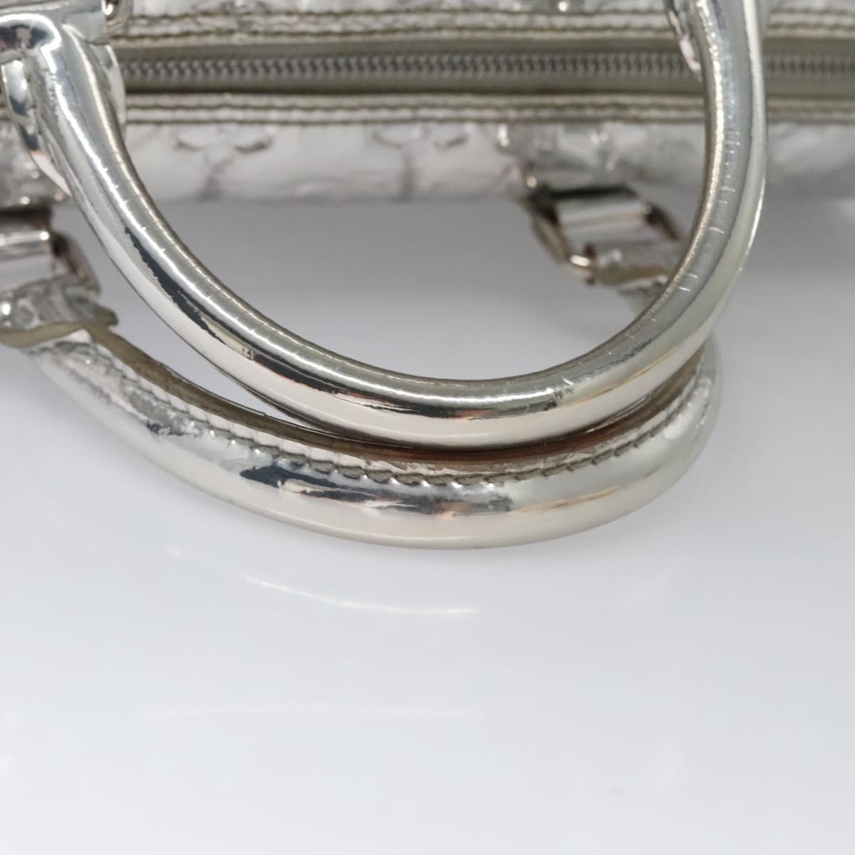 Louis Vuitton Speedy 30 Silver Patent Leather Handbag (Pre-Owned)