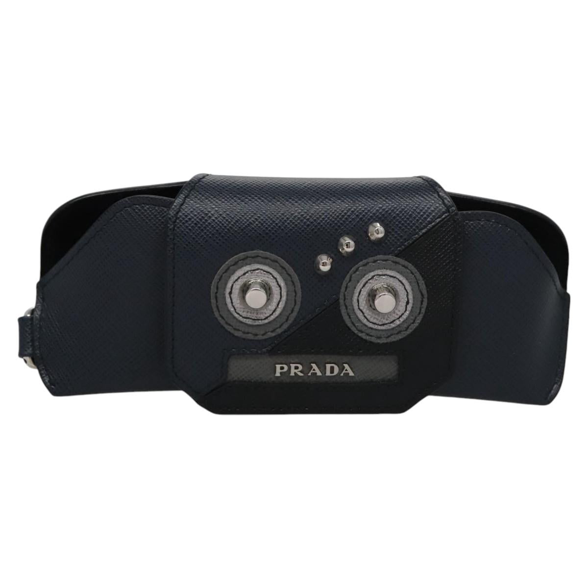 Prada -- Navy Leather Clutch Bag (Pre-Owned)