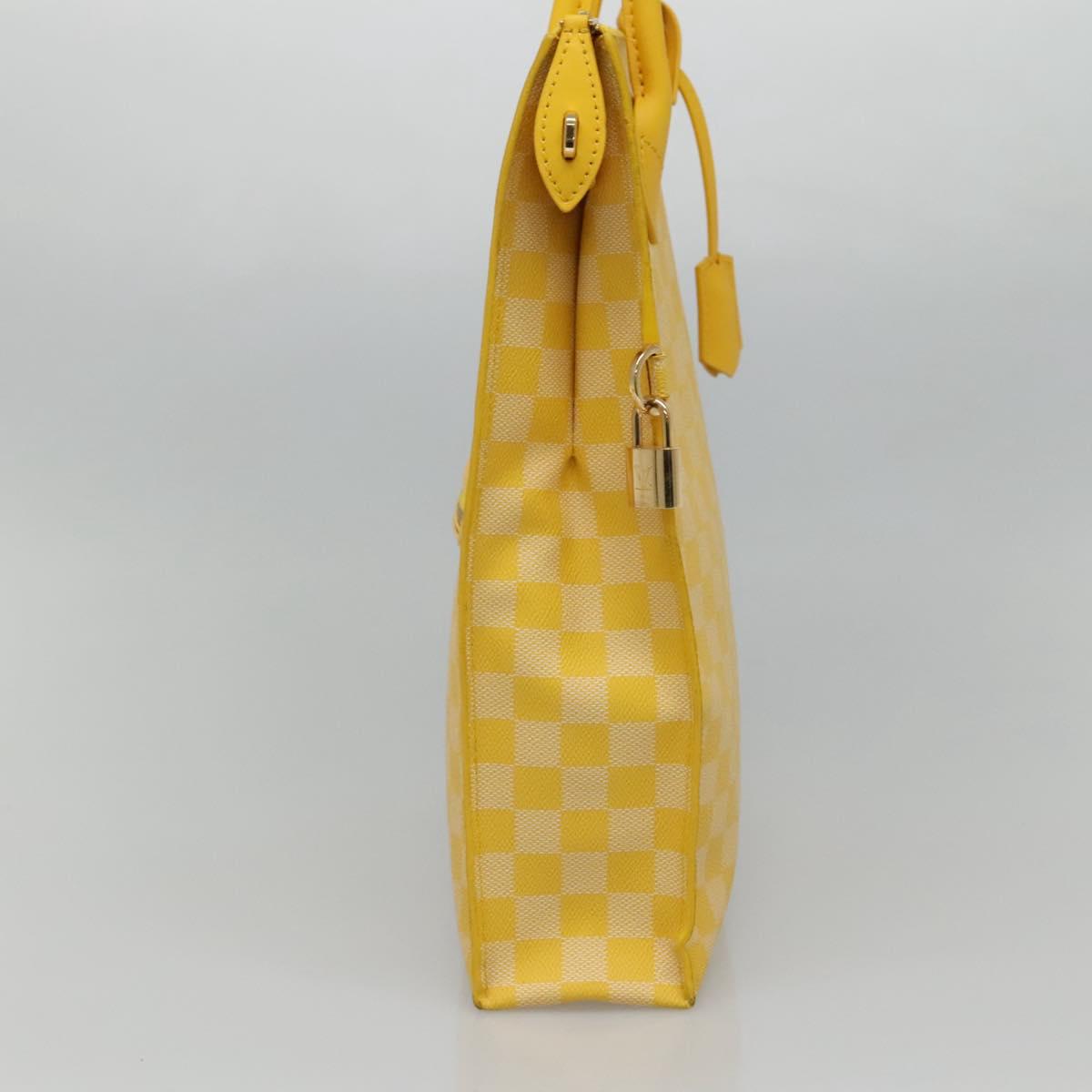 Louis Vuitton Yellow Canvas Handbag (Pre-Owned)