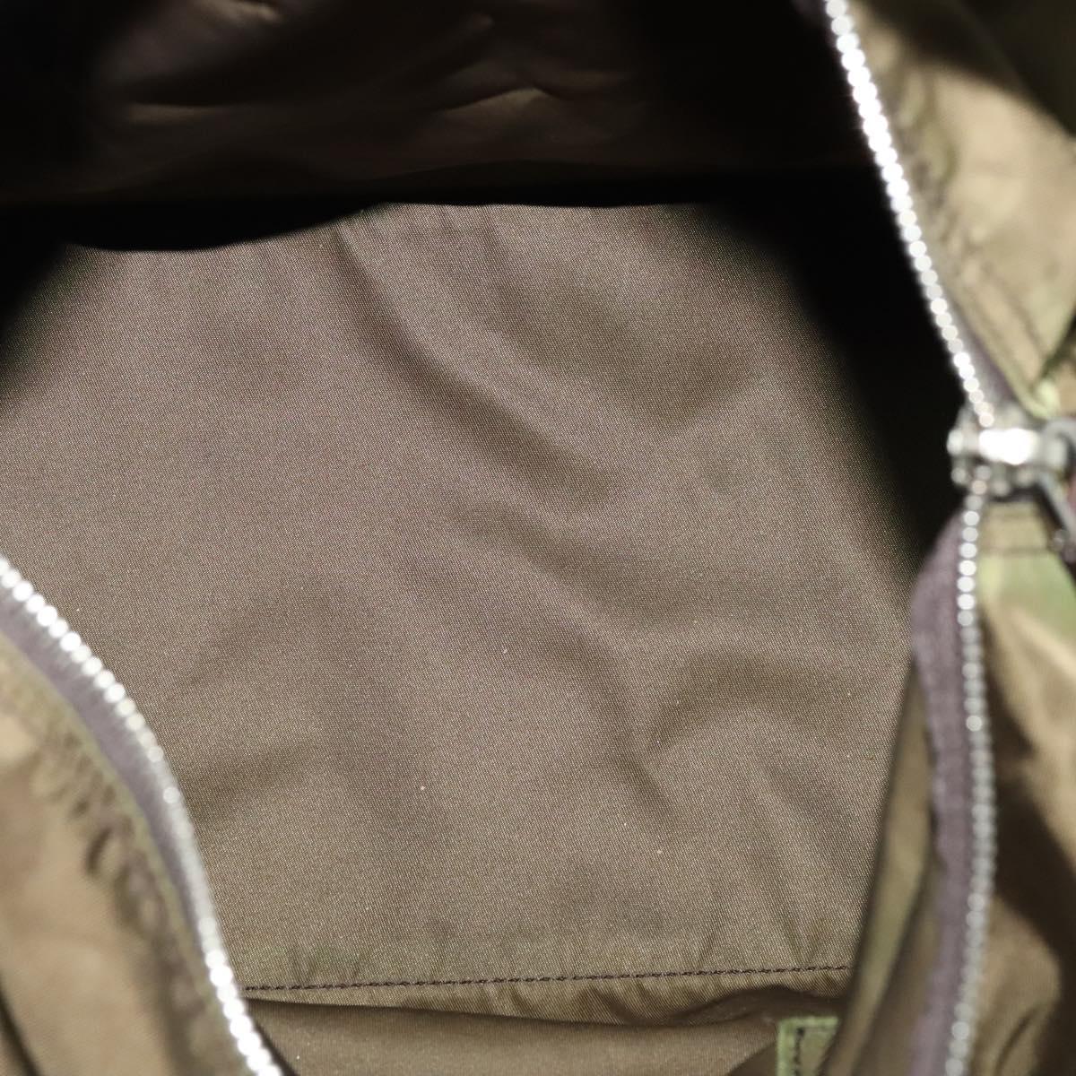 Prada Tessuto Khaki Synthetic Travel Bag (Pre-Owned)