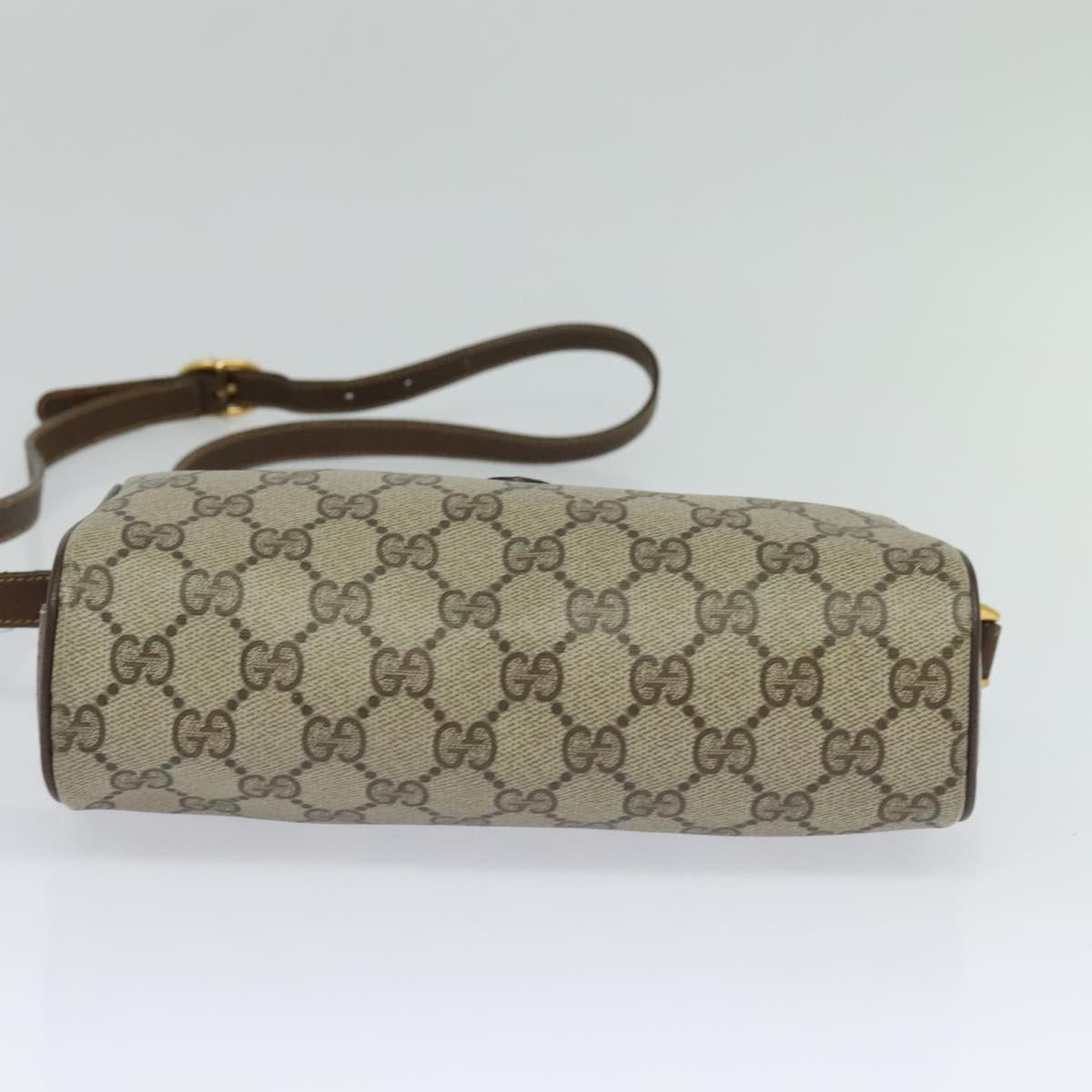 Gucci Shelly Beige Canvas Shoulder Bag (Pre-Owned)