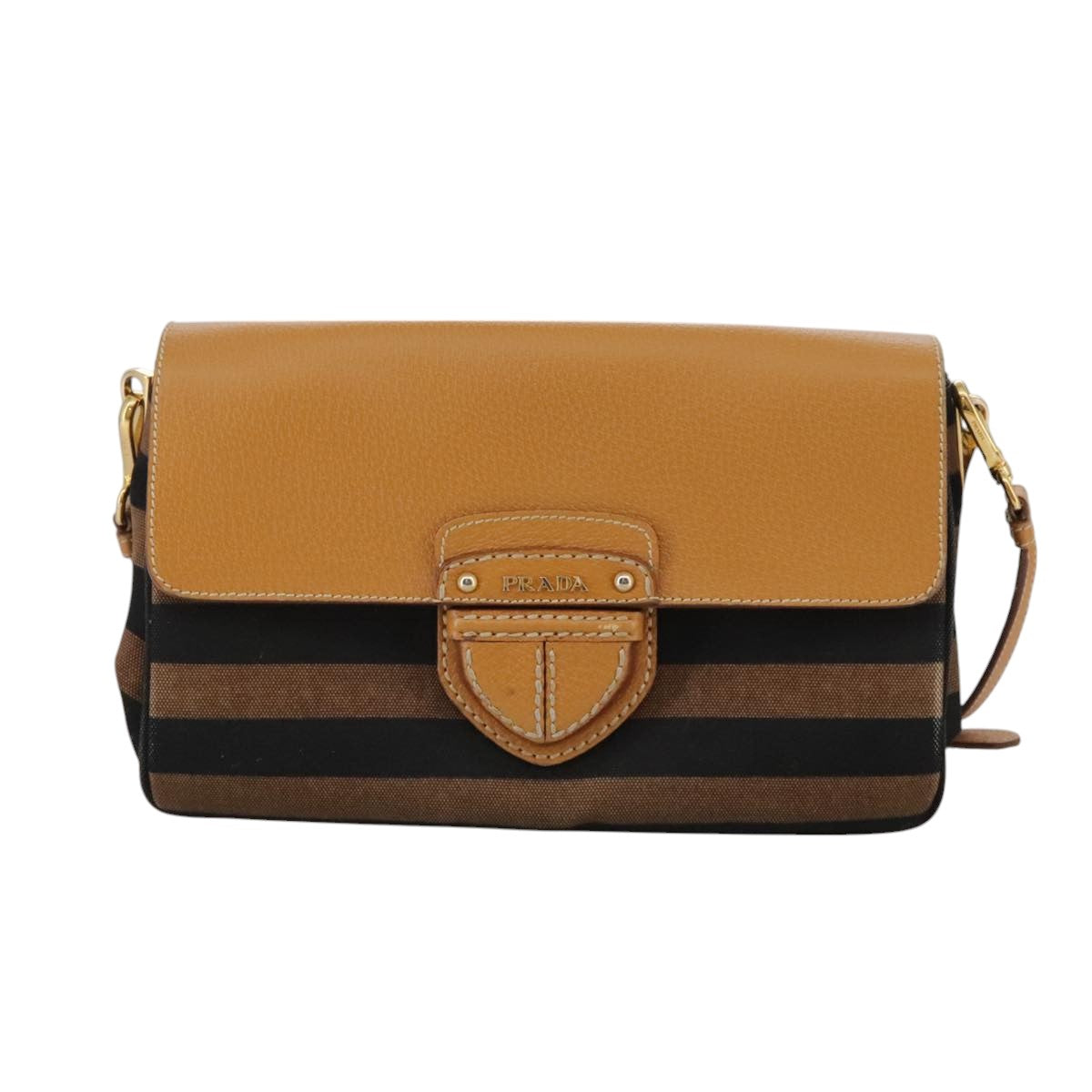 Prada Canapa Multicolour Canvas Shoulder Bag (Pre-Owned)