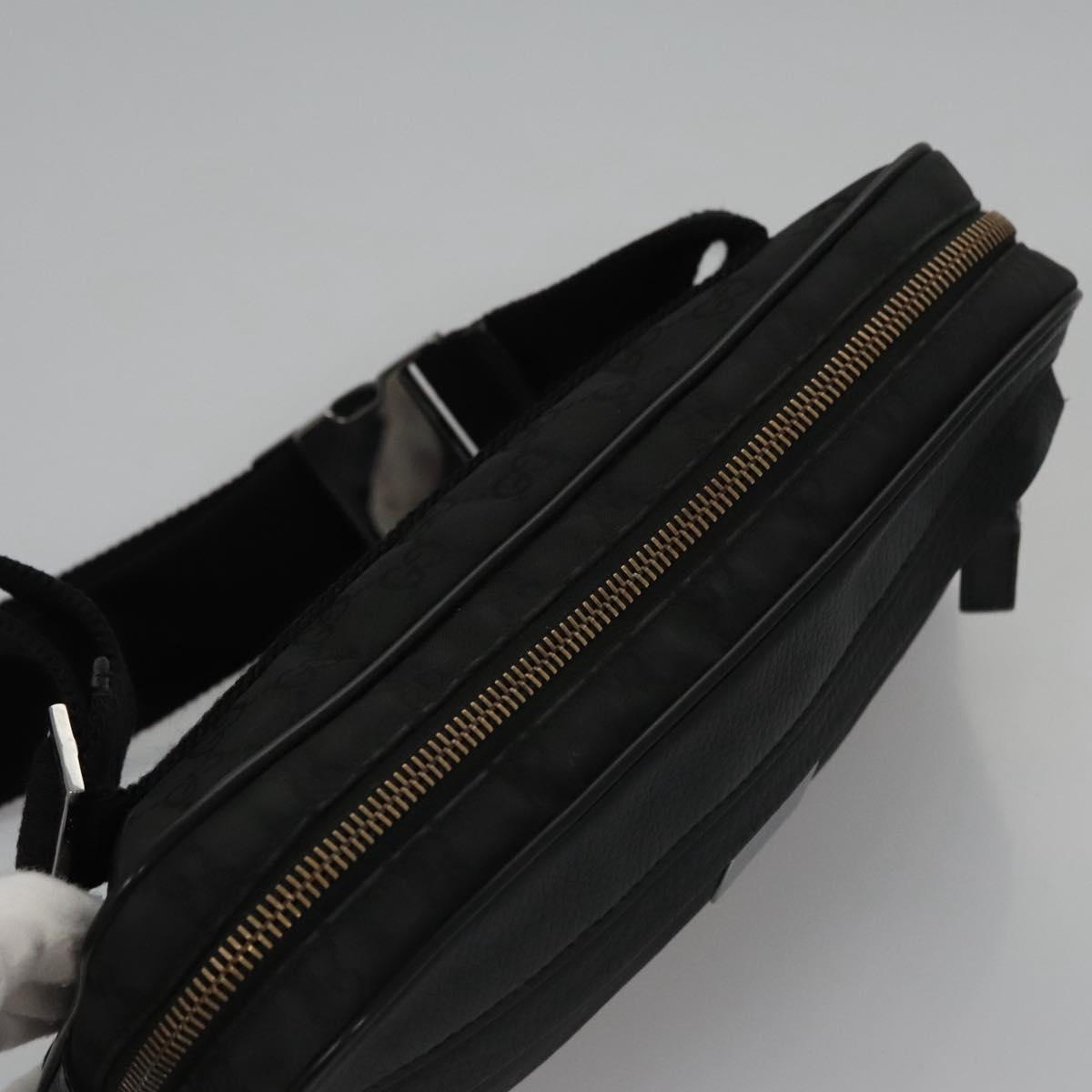 Gucci Gg Canvas Black Canvas Shoulder Bag (Pre-Owned)