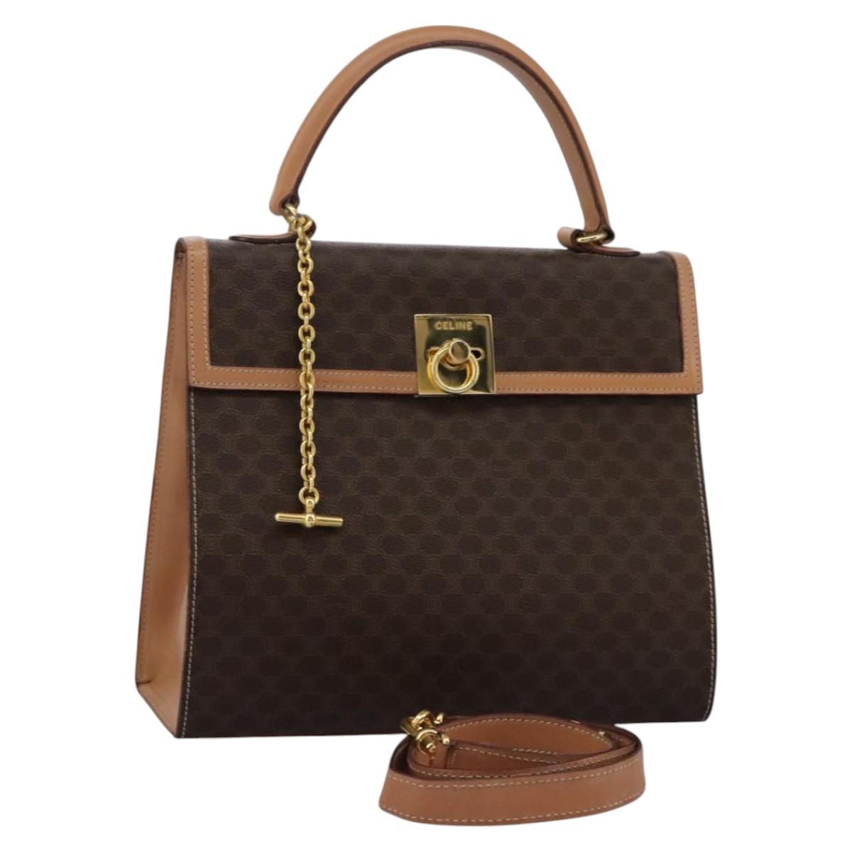 Céline Macadam Brown Canvas Handbag (Pre-Owned)