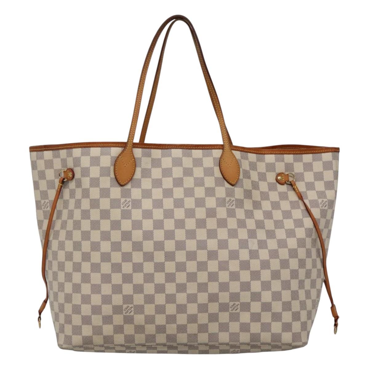 Louis Vuitton Neverfull Gm White Canvas Tote Bag (Pre-Owned)