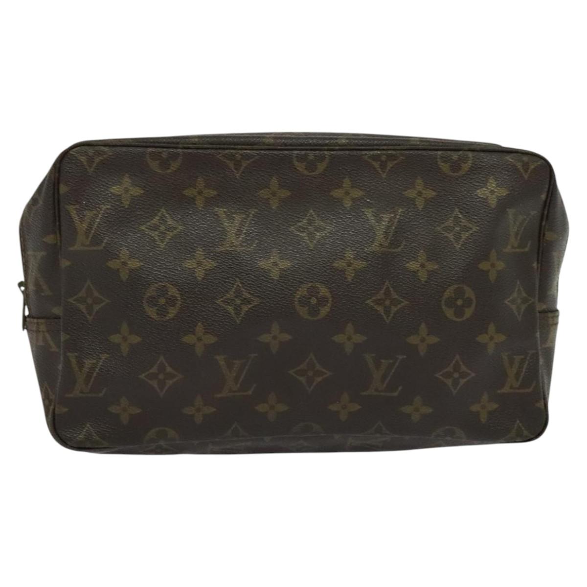 Louis Vuitton Trousse Toilette 28 Brown Canvas Clutch Bag (Pre-Owned)