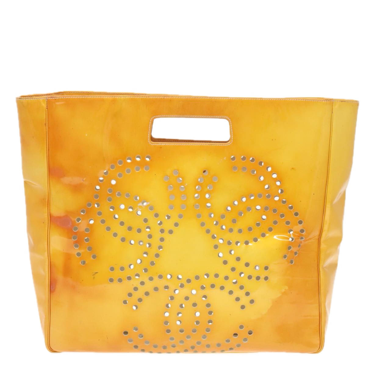 Chanel Yellow Patent Leather Handbag (Pre-Owned)