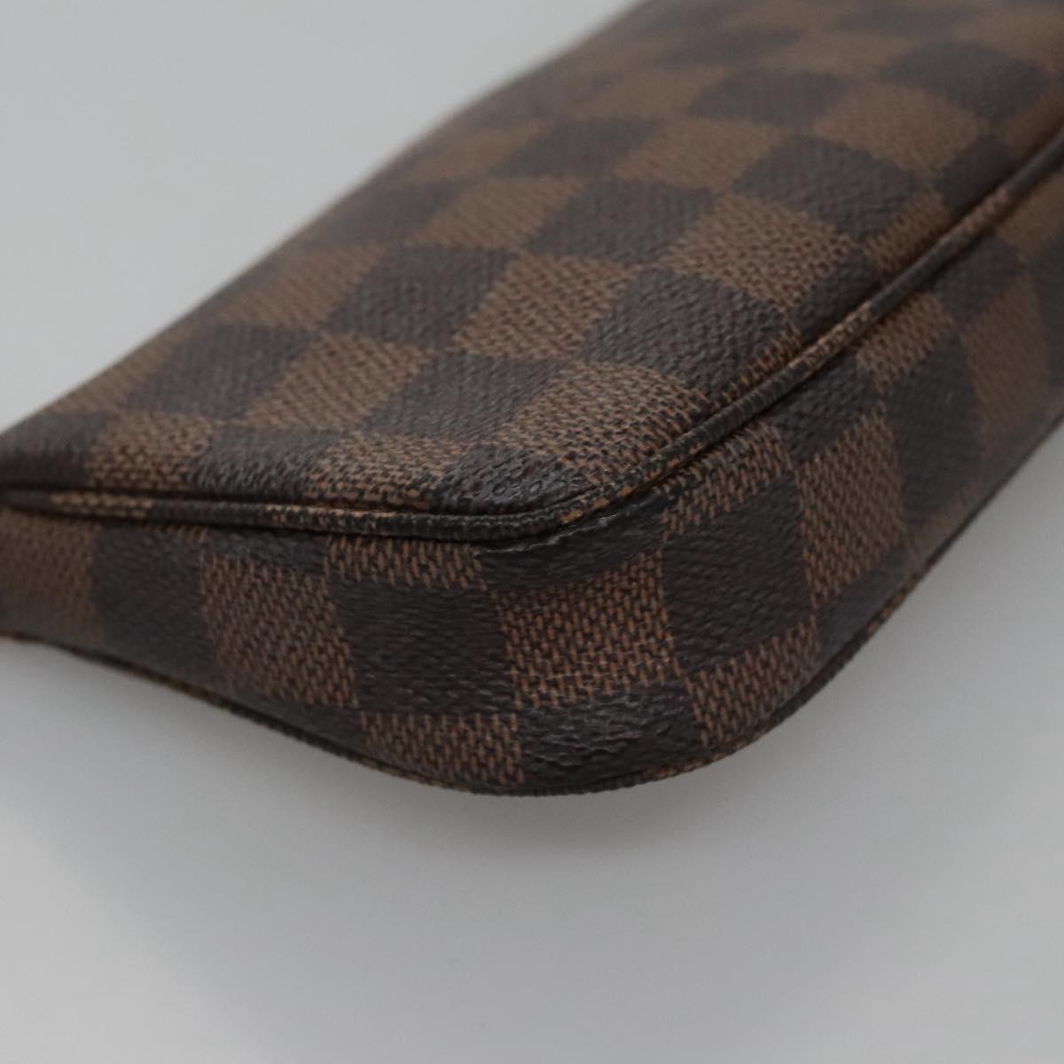 Louis Vuitton Mini Pochette Accessoires Brown Canvas Clutch Bag (Pre-Owned)