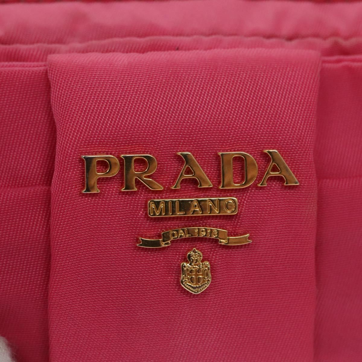 Prada Ribbon Pink Synthetic Clutch Bag (Pre-Owned)