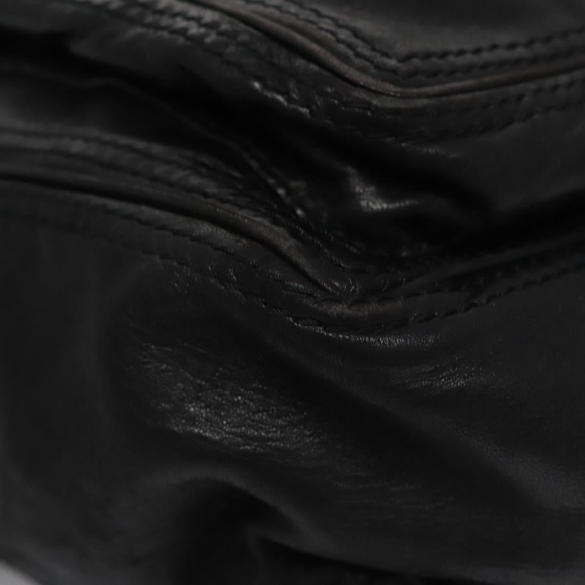Bottega Veneta Intrecciato Black Leather Backpack Bag (Pre-Owned)