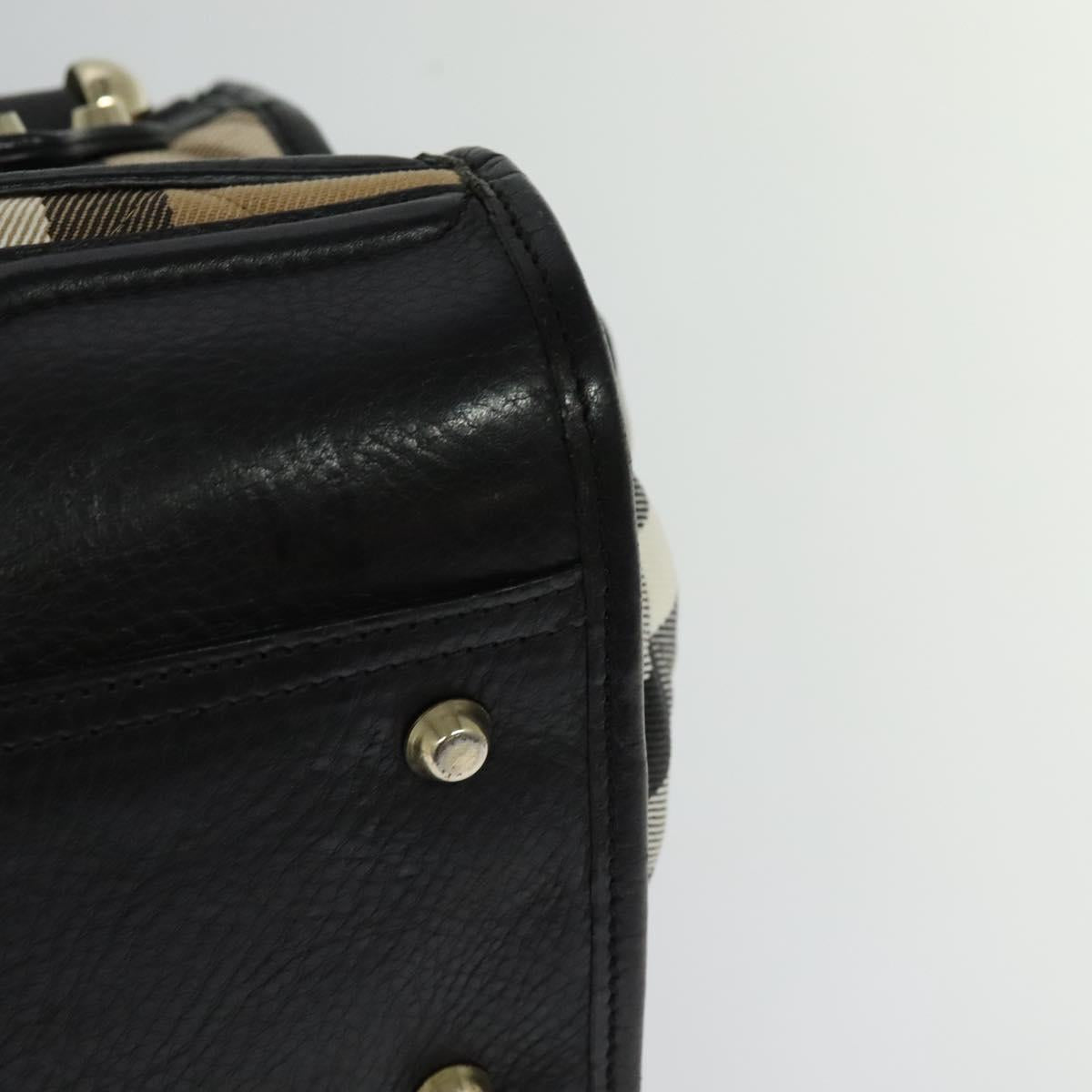 Burberry House Check Beige Canvas Shoulder Bag (Pre-Owned)
