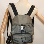 Prada Tessuto Grey Synthetic Backpack Bag (Pre-Owned)