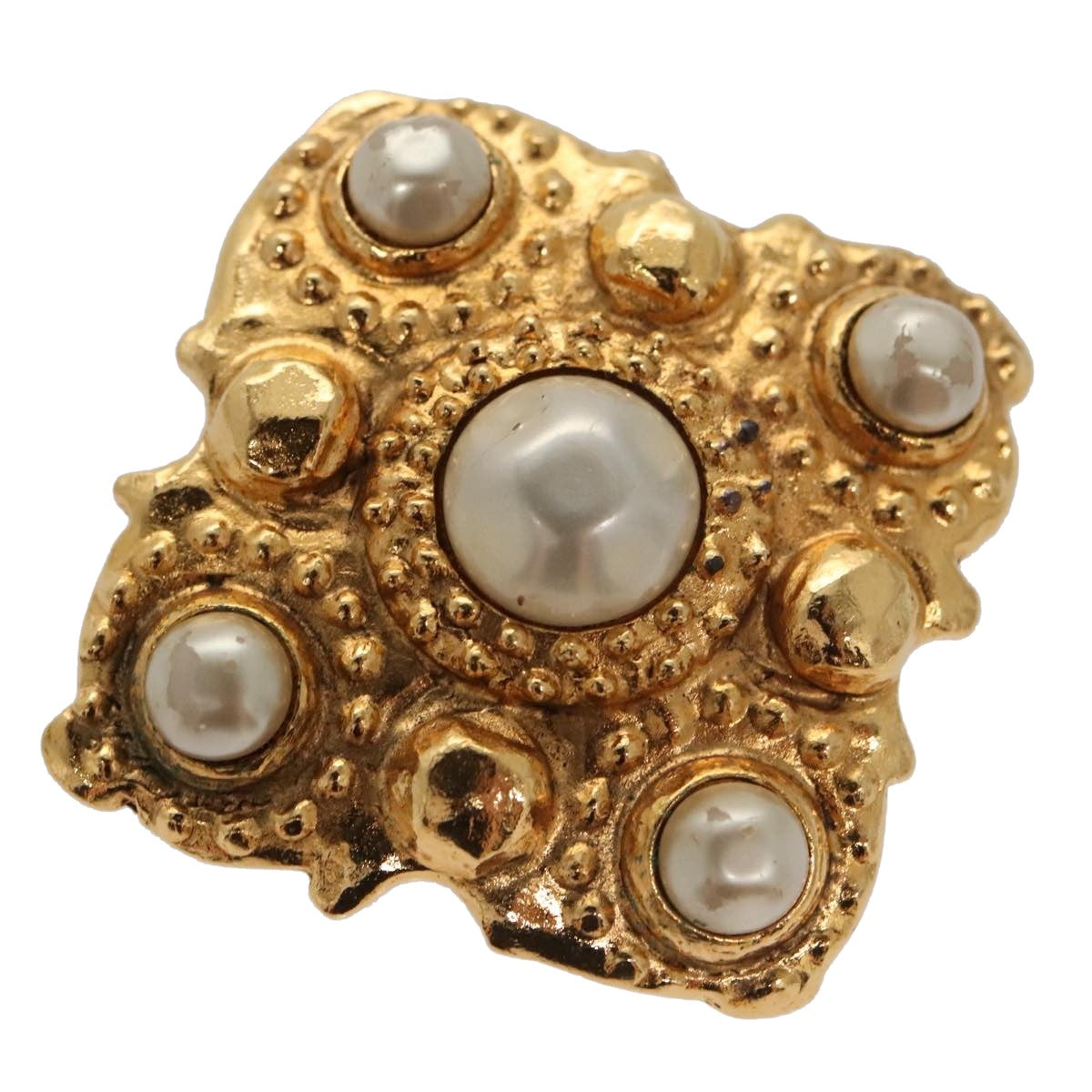 Chanel Gold Metal Brooch Jewelry (Pre-Owned)