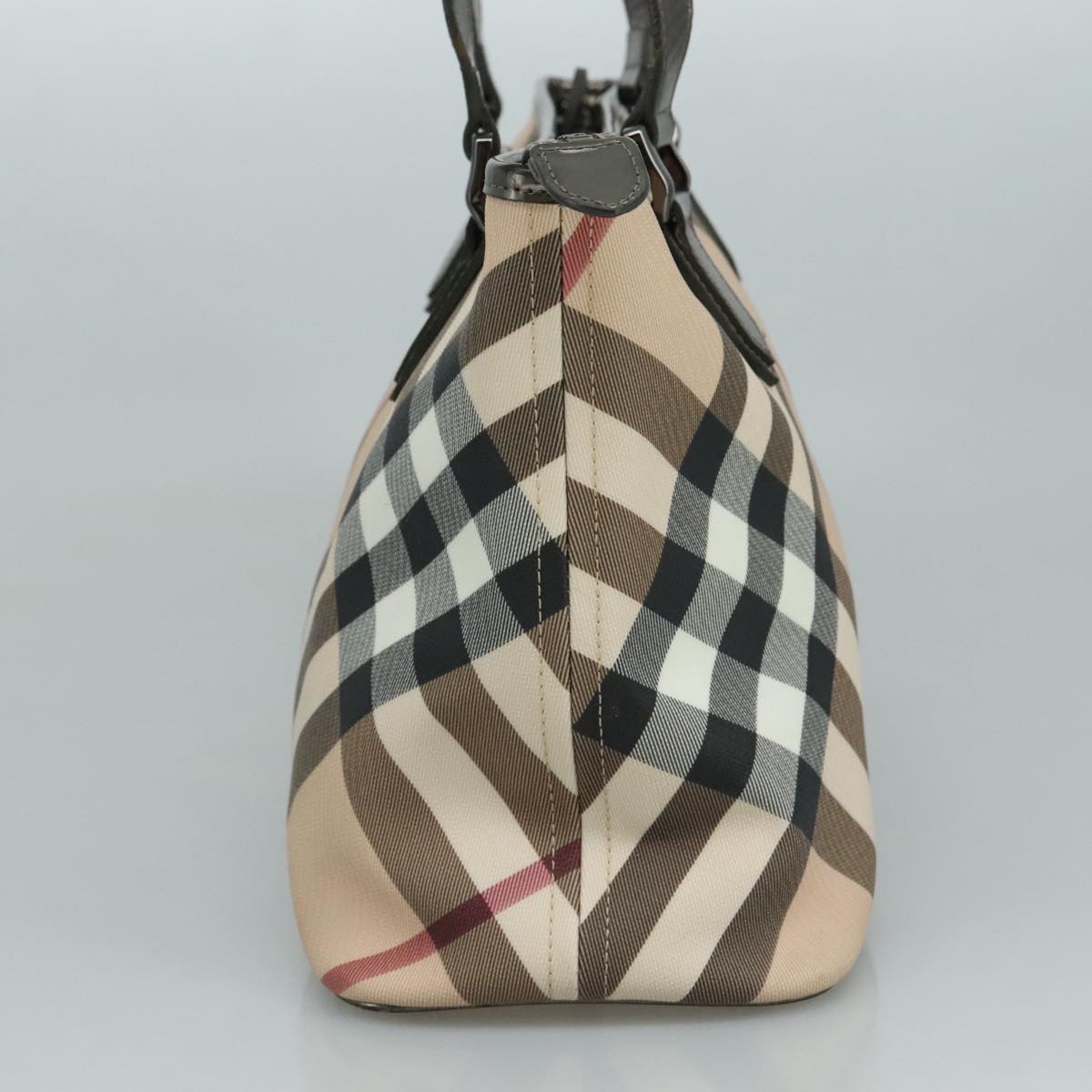 Burberry Nova Check Beige Canvas Tote Bag (Pre-Owned)