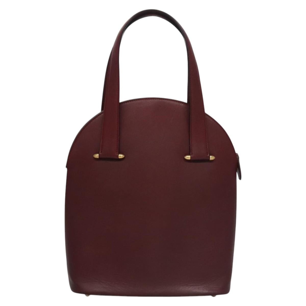 Cartier Must Line Burgundy Leather Handbag (Pre-Owned)