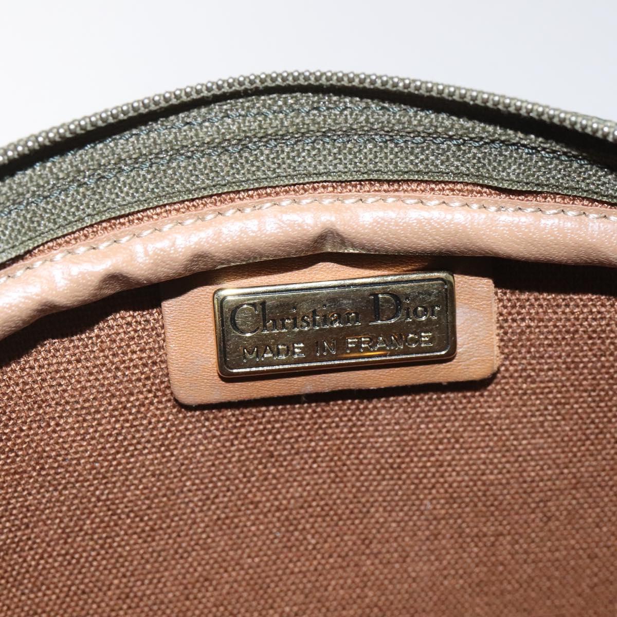 Dior Honeycomb Green Canvas Shoulder Bag (Pre-Owned)