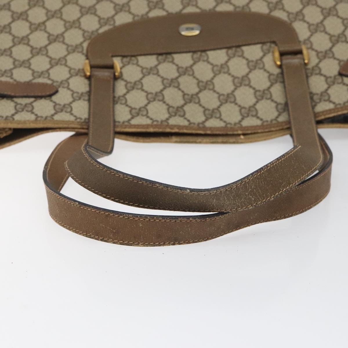Gucci Gg Canvas Beige Canvas Tote Bag (Pre-Owned)