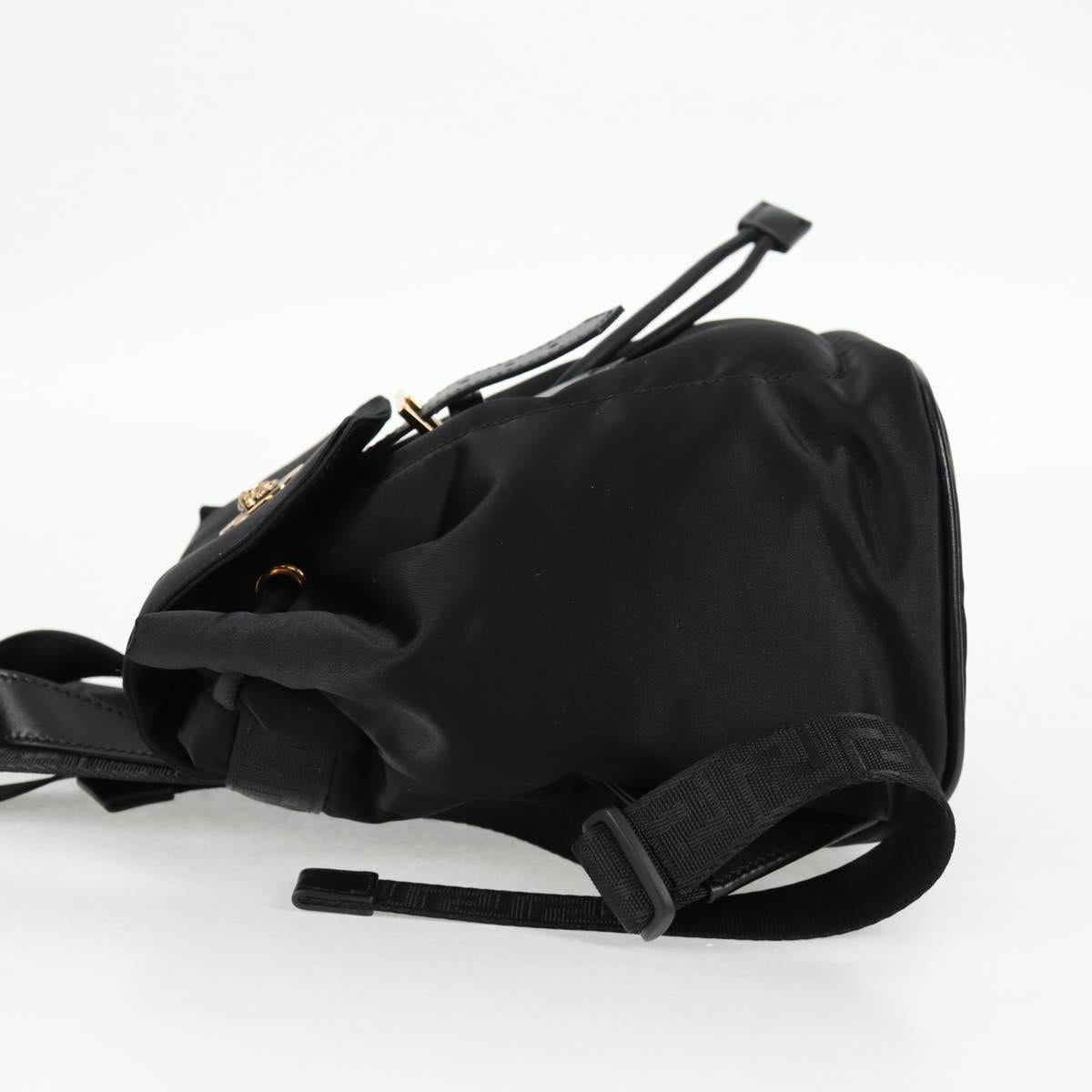 Versace Medusa Black Nylon Backpack Bag (Pre-Owned)