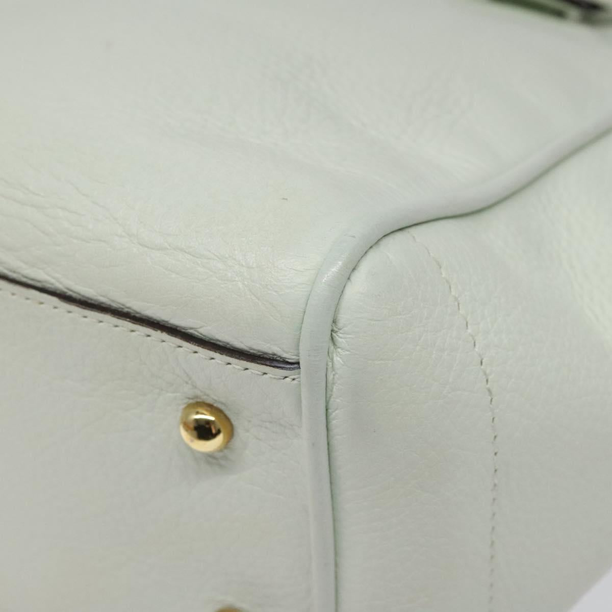 Loewe T Shopper White Leather Tote Bag (Pre-Owned)
