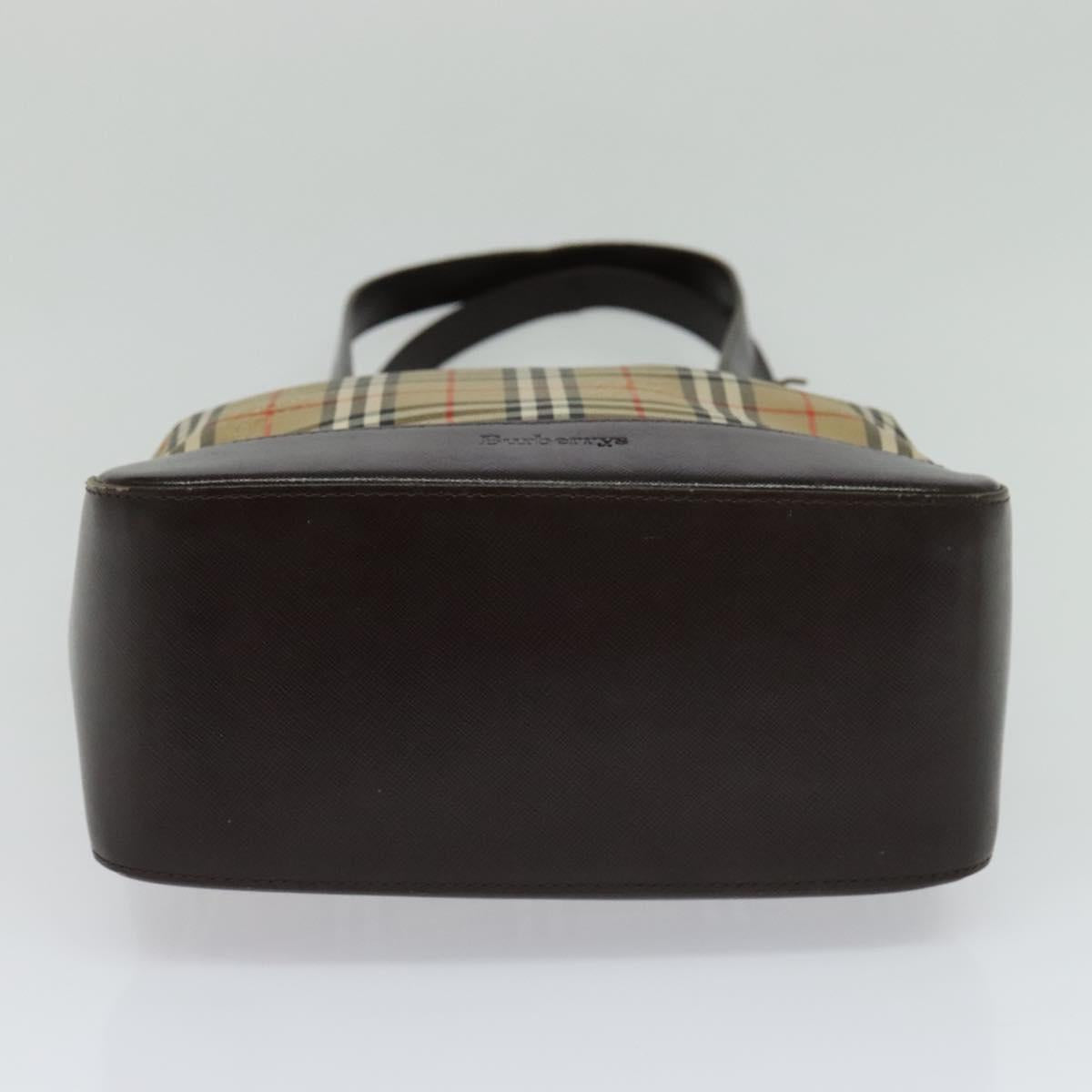 Burberry Nova Check Beige Canvas Shoulder Bag (Pre-Owned)