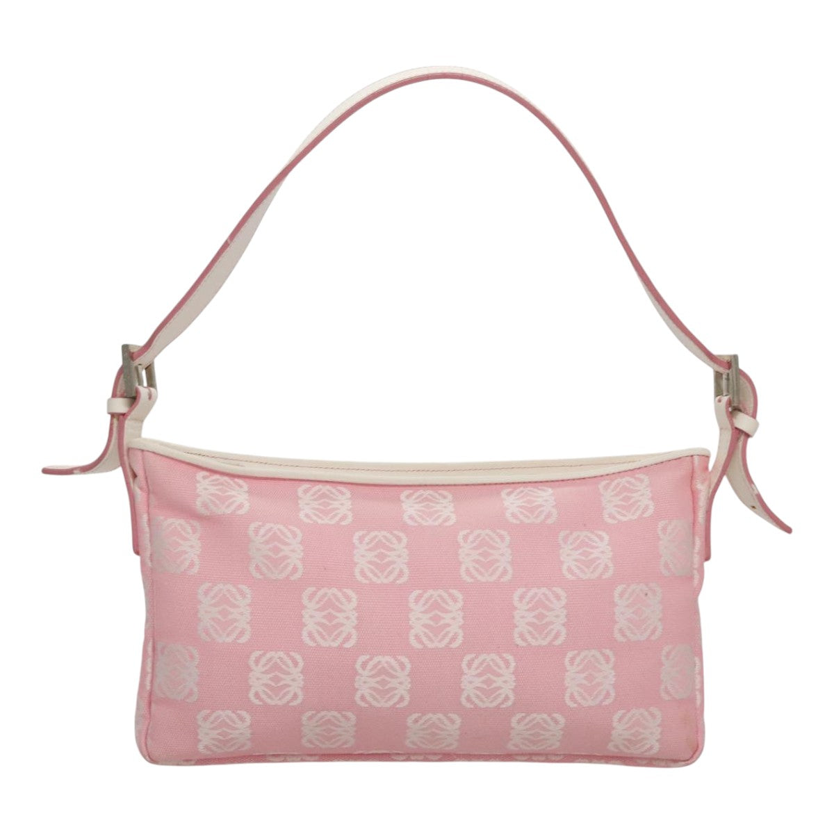 Loewe Anagram Pink Canvas Shoulder Bag (Pre-Owned)