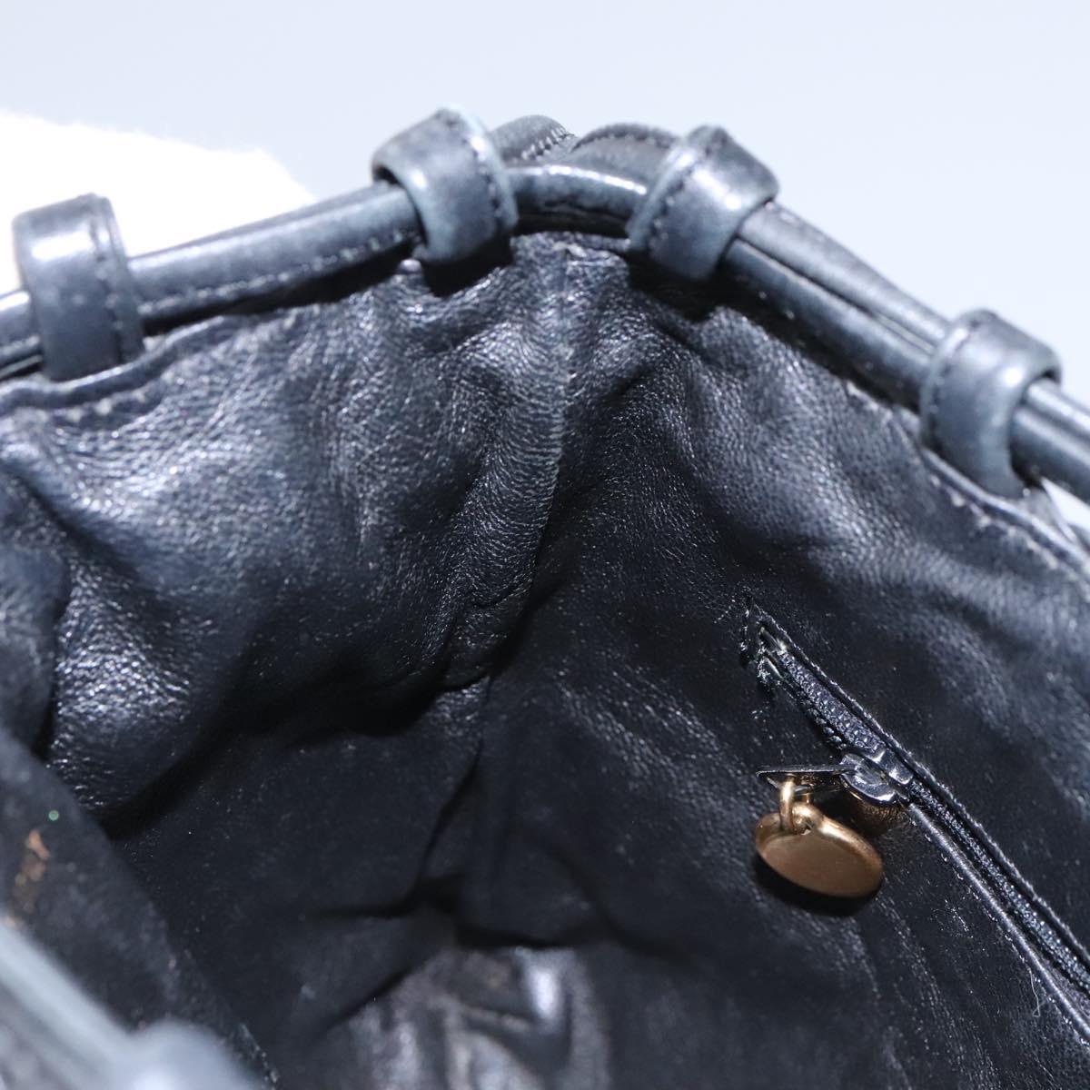 Chanel Bucket Black Leather Shoulder Bag (Pre-Owned)