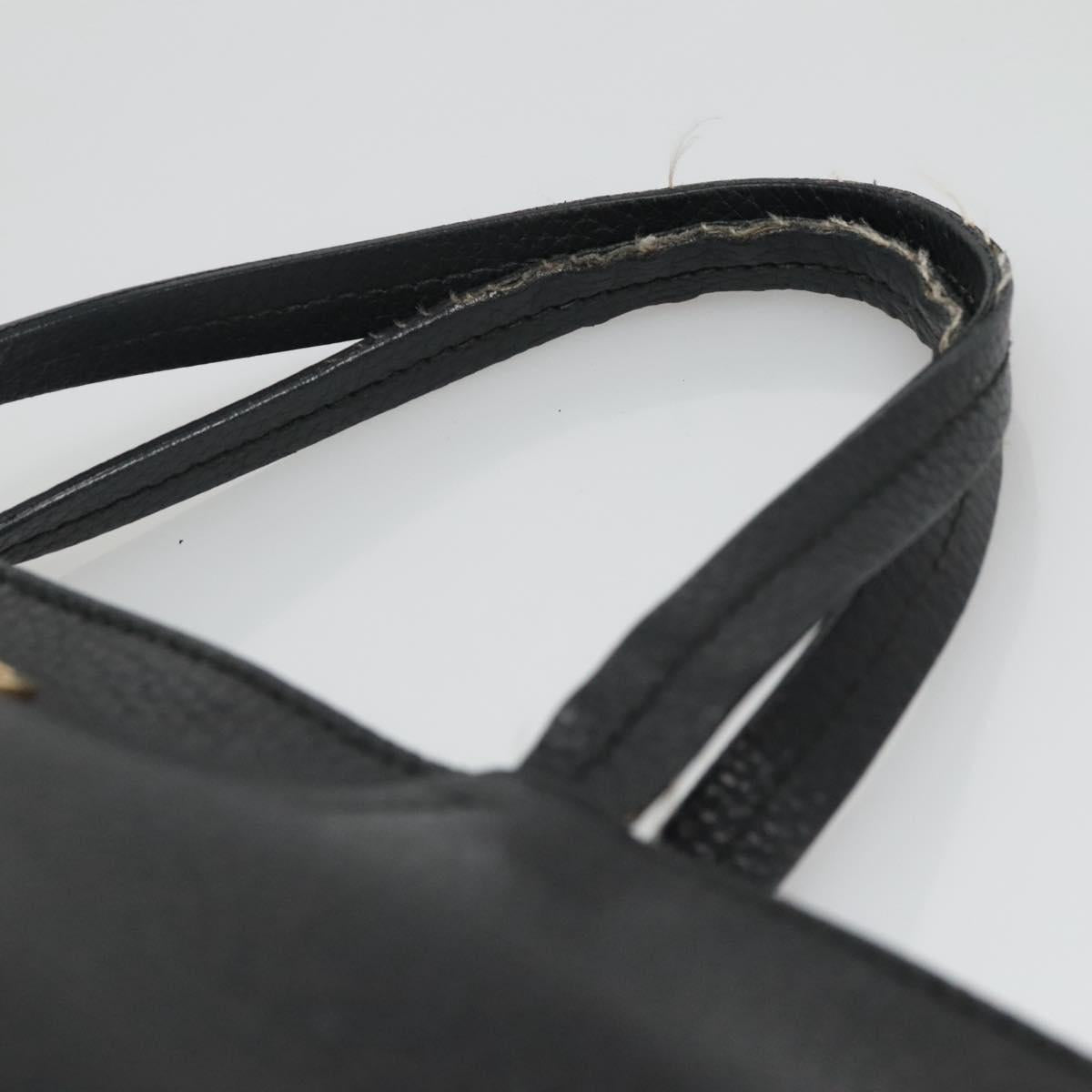 Salvatore Ferragamo Gancini Black Leather Handbag (Pre-Owned)
