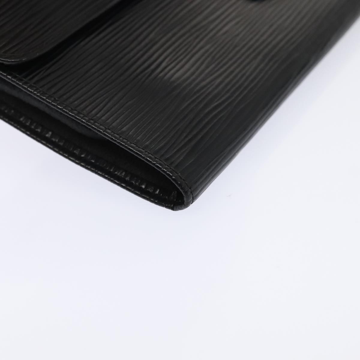 Louis Vuitton Rouleau Black Leather Clutch Bag (Pre-Owned)