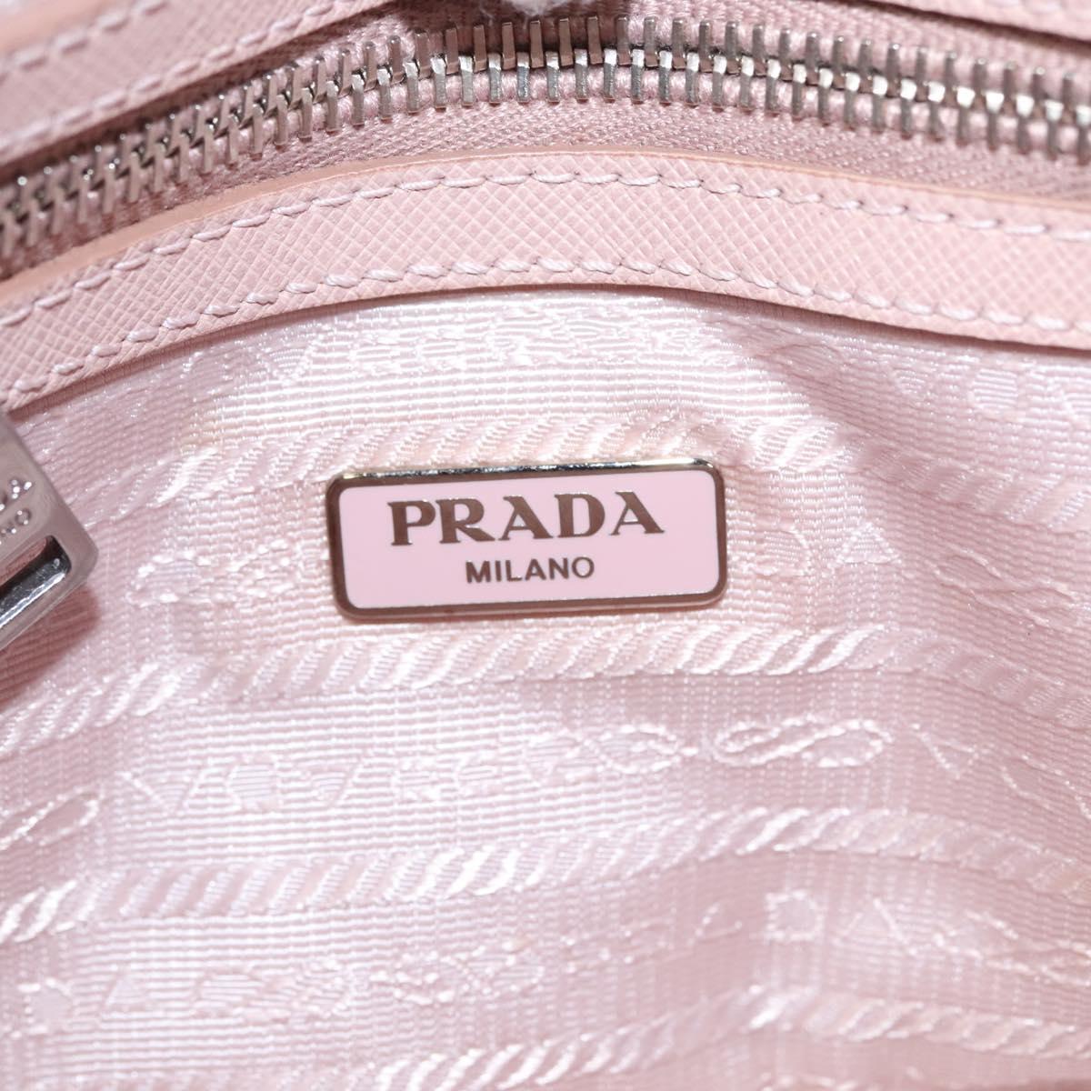Prada Tessuto Pink Calfskin Shoulder Bag (Pre-Owned)