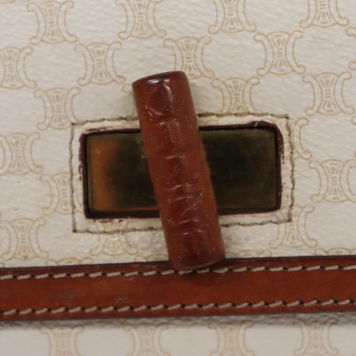 Céline Macadam White Canvas Handbag (Pre-Owned)