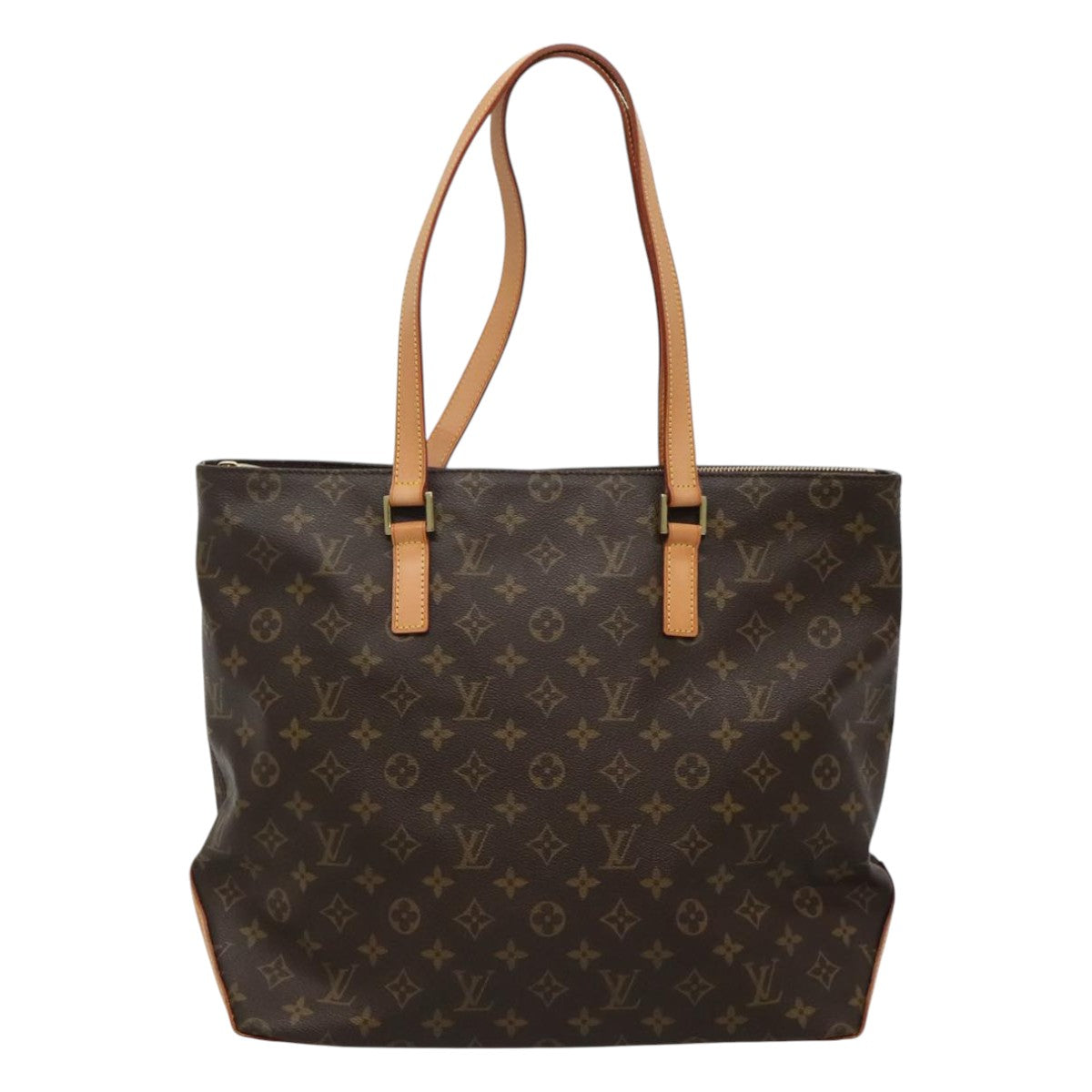 Louis Vuitton Cabas Mezzo Brown Canvas Tote Bag (Pre-Owned)