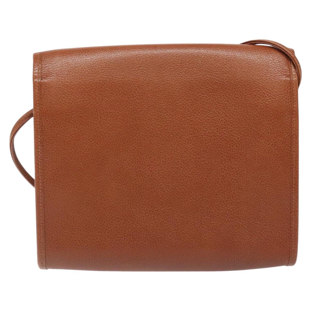 Saint Laurent Enveloppe Brown Leather Shoulder Bag (Pre-Owned)