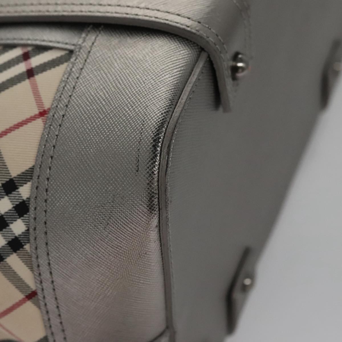 Burberry Nova Check Beige Canvas Tote Bag (Pre-Owned)