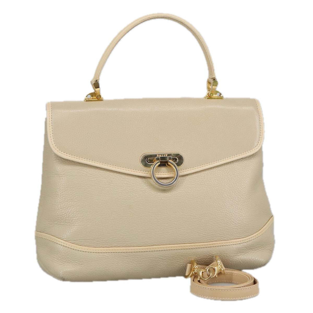 Bally Beige Leather Handbag (Pre-Owned)