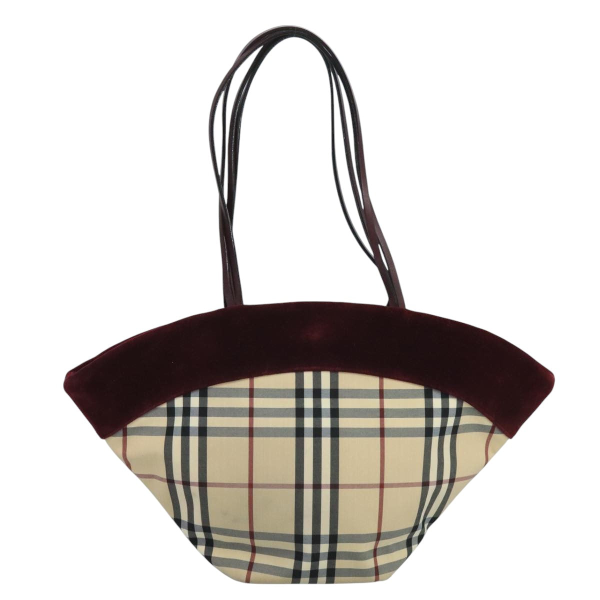 Burberry Nova Check Beige Canvas Tote Bag (Pre-Owned)